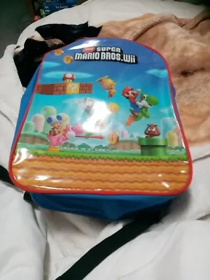 Super Mario Bros Brothers Wii Backpack Rucksack Bag Kids Boys Girls School • £5