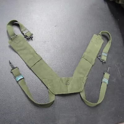 US GI NOS Combat Suspenders M56 Load Bearing 1963 Vietnam Size Regular (REG) • $22