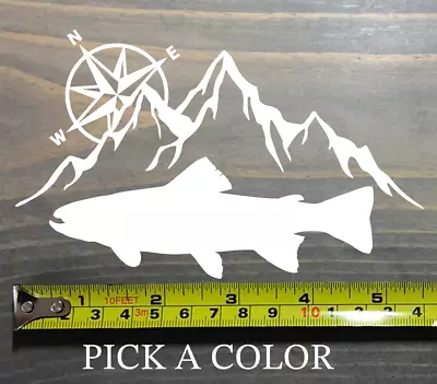 Trout Sticker Decal Fly Fishing 5.5  Mountain Simms Sage Orvis Ross Fishpond TFO • $6.99