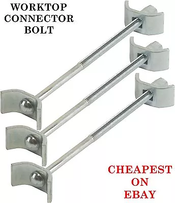 £4.99 • Buy 3 X Kitchen Worktop Connecting Bolts Joining Joint Clamps Butterfly Connector