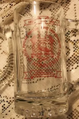 Vintage Fire Dept Souvenir Glass Mug Fire Station Connecticut Broad Brook • $6.99