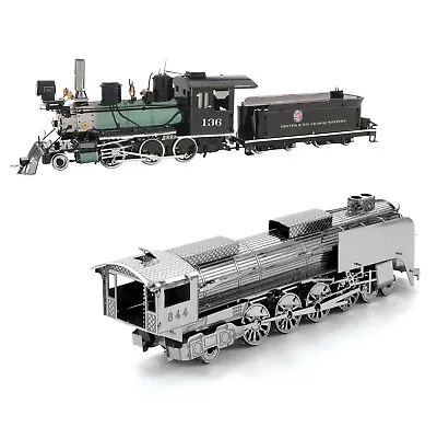 SET Of 2 Metal Earth Steam Locomotive & Wild West 2-6-0 Locomotive 3D Model Kits • $30.95