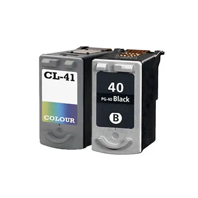 2 Remanufactured Ink Cartridge For Canon IP1700 IP1800 IP1900 IP2200 PG40 CL41 • £31.10
