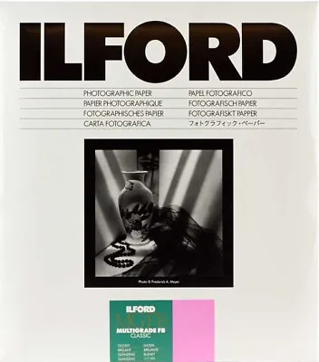 Ilford Multigrade FB Classic Gloss 9.5x12  (24x30.5cm) - 10 Sheets • £24.82