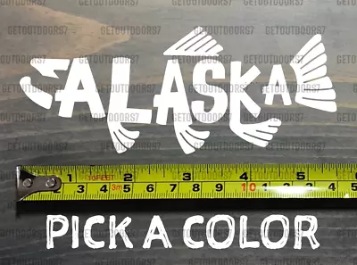 Alaska Salmon Sticker Decal 5.5  Fishing Fish Die Cut Simms Rapala Sage AFTCO XO • $3.99