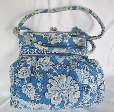 Vera Bradley Blue White Lagoon Toggle Closure Tote Purse • $12