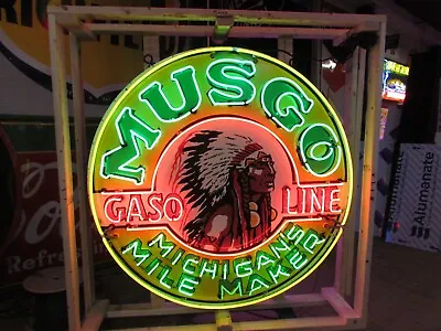 New Musgo Porcelain Neon Sign 60  Diameter • $7500