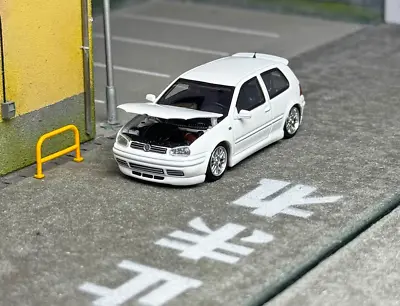 GB FH 1:64 White VW Golf GTI MK4 Coupe Sports Model Diecast Collect Car • $41.99