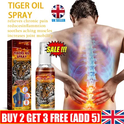 £5.86 • Buy NEW 30ml Tiger Oil Spray Muscle Joint Spine Lumbar Pain Relief Essence Liquid-UK