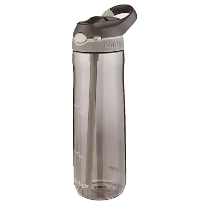 $19 • Buy Contigo Ashland Water Bottle 709ml W/ Autopout Sip Press Lid & Cover Smoke