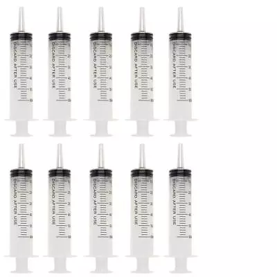 60ml Catheter Tip Syringe With Covers 10 Pack By Tilcare - Sterile Plastic • $22.73