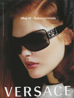 VERSACE Eyewear 1-Page Magazine PRINT AD Fall 2007 CATHERINE McNEIL • $6