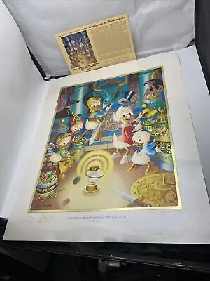 Carl Barks Signed Gold Plate Edition 100/100 Litho Stone Turns Metals Gold Bh • $1199.99