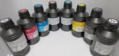 7 X 500ML Led UV Curable Ink + Vanish For Flatbed Printer • $249