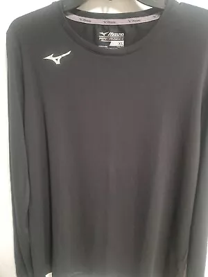 Mizuno Long Sleeve Athletic T-Shirt XL Youth Crew Neck Pullover Quick Dry Black  • $15