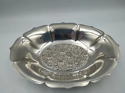 Falstaff Silver Plated Decorative Oval Dish/Trinket Dish Flower Design. • £4.99