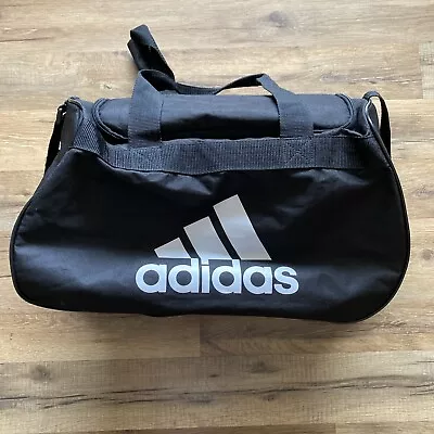Adidas Diablo Small Duffel Bag Black White Fashion Sports Gym Original B161 EUC • $14.99