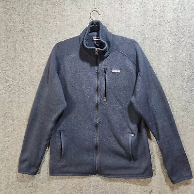 Patagonia Jacket Men Large Blue Better Sweater Navy Fleece Full ZIP Outdoor Hike • $44.99