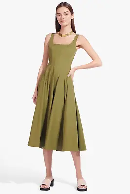 $225 • Buy Nwt Staud Wells Dress In Olive 2