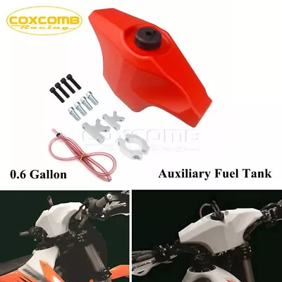 0.6 Gal Trail Bike Handlebar Mount Red Auxiliary Fuel Tank For Honda CRF XR100 • $89.99