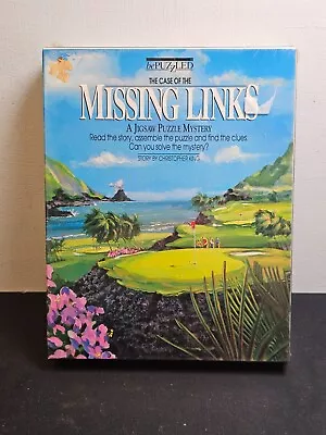 1990 BePuzzled Jigsaw Puzzle Mystery  The Case Of The Missing Links  500 Piece • $9.95