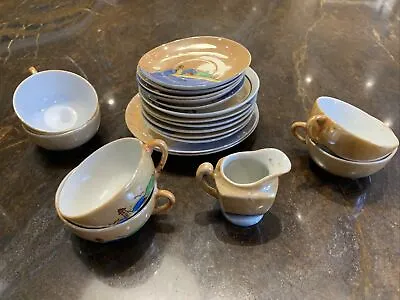 £30 • Buy Japanese Lustreware Vintage China Tea Set Plates Jug