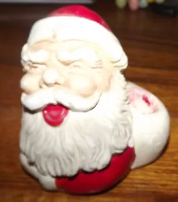 Vintage Santa Candle Holder Chalkware Or Plaster • $1.99