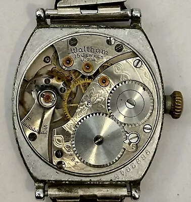 Rare 1935 WALTHAM Antique Wrist Watch Model L-4 Grade 417 15j Runs! • $59.99