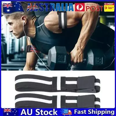 BFR Occlusion Bands Bodybuilding BFR Training Belts For Men Women (Black) AU • $10.01