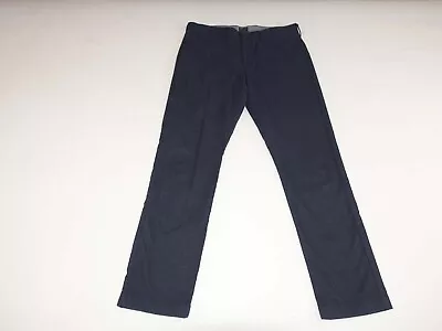 J. Crew Men's 770 Straight Brushed Twill Pants 32 X 32 Navy Blue Flat Front • $19.99