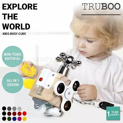 Truboo Kids Busy Cube Baby Activity Boards Toy Toddler Educational Basic Music • $21.90