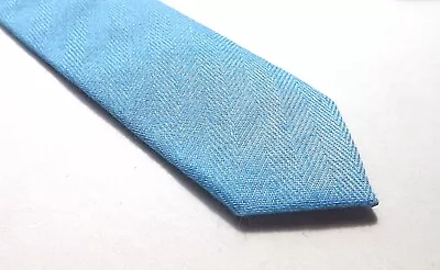 £6.99 • Buy NEW! ROBERTO Neck Tie Skinny Light Blue Wool Look WEDDING PROM Summer FREE P&P