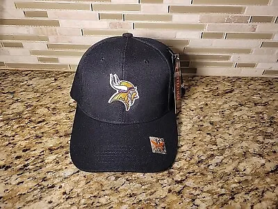 Minnesota Vikings Hat Cap Football NFL Adjustable Strapback Black Mens • $22.89