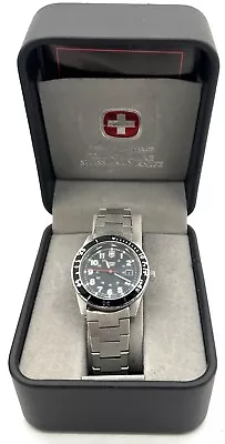 Vintage In Box 1990s Swiss Army Quartz Dive Watch NEW BATTERY • $24.95