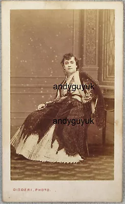 Cdv Adah Isaacs Menken American Actress Artist Poet Antique Photo Disderi Rare • £58.95