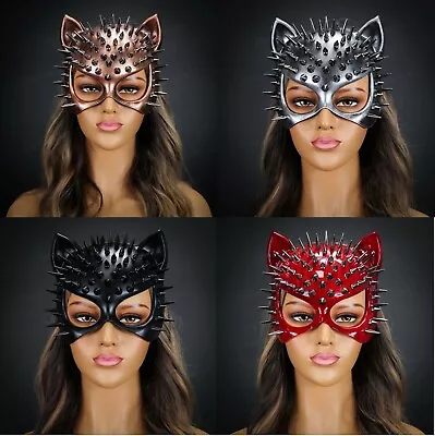  Steampunk Spikes Cat Woman Halloween Masquerade Mask Costume Cosplay Party • $19.95