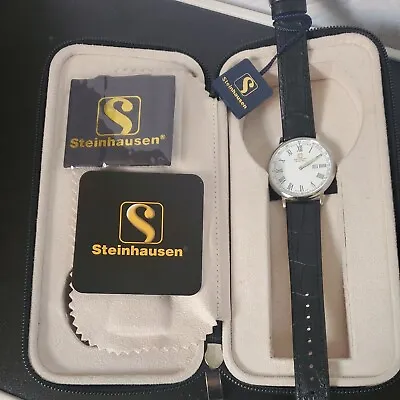 Men's STEINHAUSEN Water-Resistant Watch. New In Travel Case • $59.99