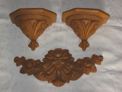 £24.99 • Buy 2 Ornate Corbels Wall Plaques Shelf's Bracket Mouldings Lightweight Composite
