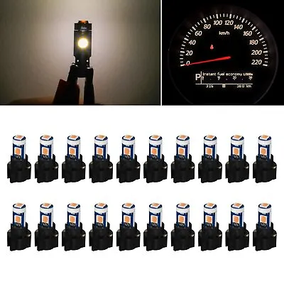 20X T5 3030 LED Gauge Cluster Dash Instrument Light Bulb W/ Sockets Kit Yellow • $12.14