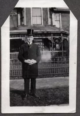 Vintage Photograph 1910-20's Mens Hat/suit Fashion Muncie Indiana Old Photo • $6