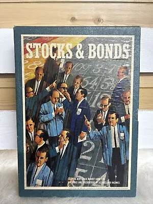 Vintage 1964 Stocks And Bonds Stock Market Investment Game Bookshelf • $34.99