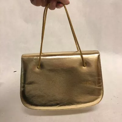 Vintage New Years Eve Gold Metallic 3 Compartment Purse By La France • $33.99