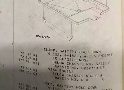 International Harvester Scout 80 800 New Battery Mount Kit Like Stock Original • $34.95