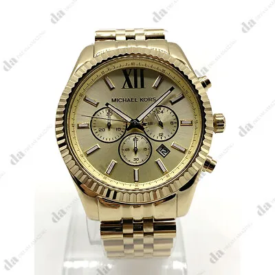 New Michael Kors MK8281 Lexington Gold Stainless Steel Chronograph Men's Watch • $108
