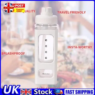 Water Bottle 23.6 Oz Large Capacity Bottle Straw & Lovely Sticker (White) UK • £7.29