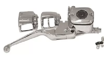 $151.20 • Buy Single Disc Chrome 9/16  Front Brake Master Cylinder 96-06 Harley 45019-96 45265