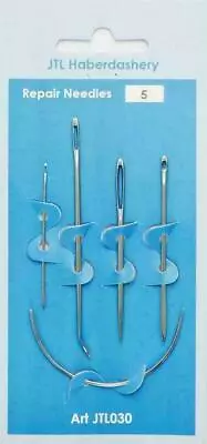 5 Repair Needles - Upholstery Leather Worksacking Darning & Embroidery -jtl30 • £1.99