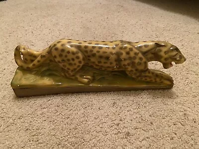 Extremely Rare Florence Art Co Vintage Jaguar Cheetah Leopard Lamp • $150