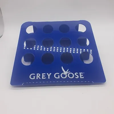 Grey Goose Vodka Bar Shot Glass Blue Holder Of 12 • $14.31