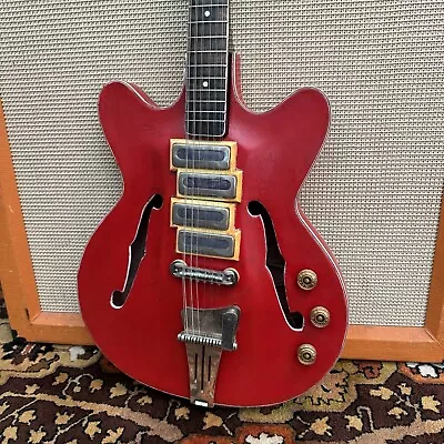 Vintage 1970s 1980s Orpheus Jolana Musima 12-String Red European Electric Guitar • $279.96